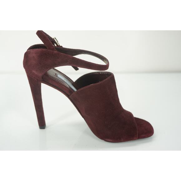 Prada Armarnato Suede Leather Ankle-Strap Slide Sandals - Picture 9 of 10